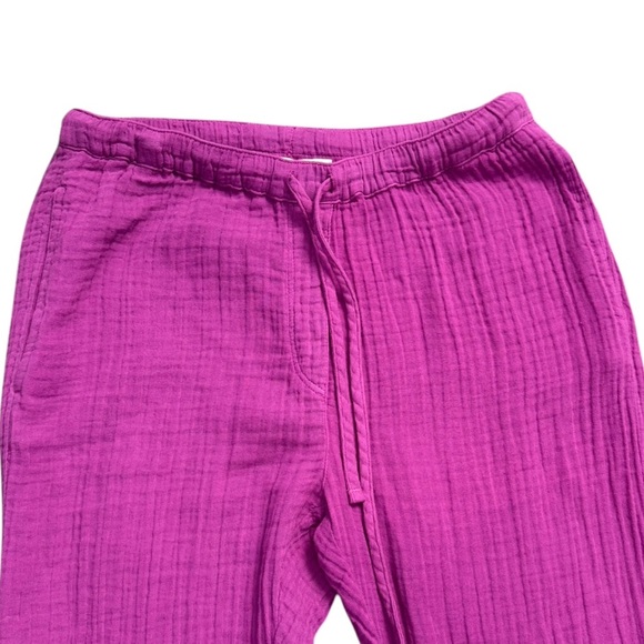 Xirena Jordyn Cotton Pull On Drawstring Gauze Lounge Pants Pink XS - Picture 5 of 15